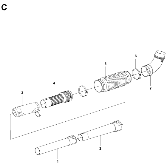 Tube Assembly for Husqvarna 356BF Leaf Blower