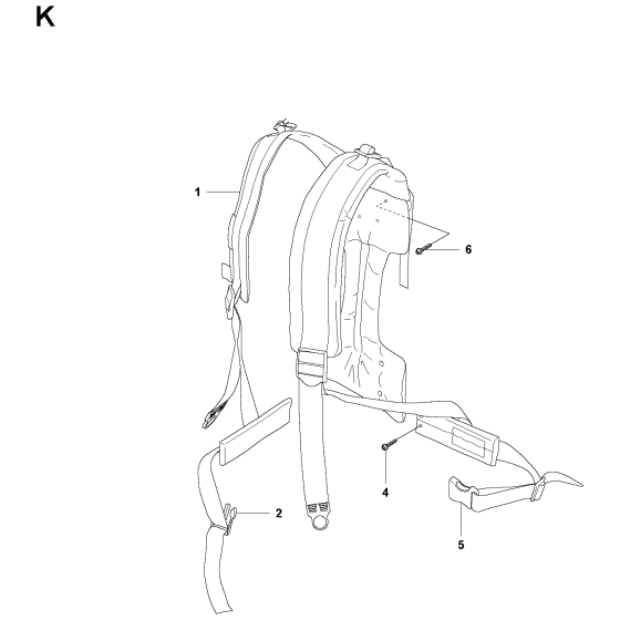 Harness Assembly for Husqvarna 356BF Leaf Blower