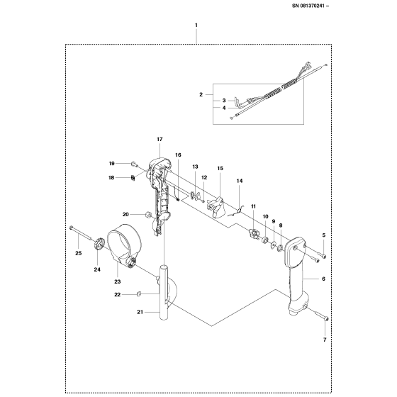 Handle & Controls-2 Assembly for Husqvarna 356BT Leaf Blower