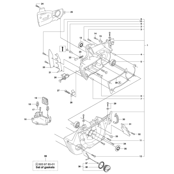 Crankcase Assembly For Husqvarna 357XP Chainsaw 