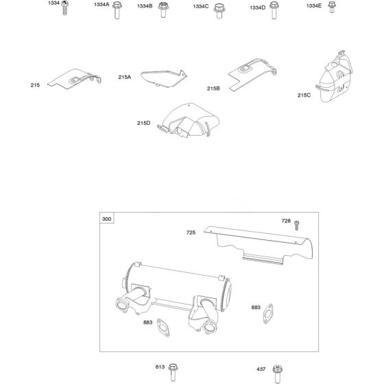 Air Guide Assembly for Briggs and Stratton Model No.613277-0004-E1 Horizontal Shaft Engine