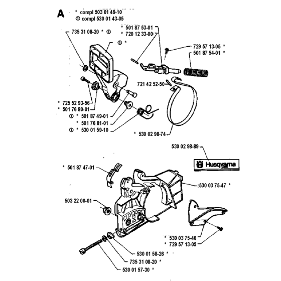 Chain Brake Assembly For Husqvarna 36 Chainsaw 