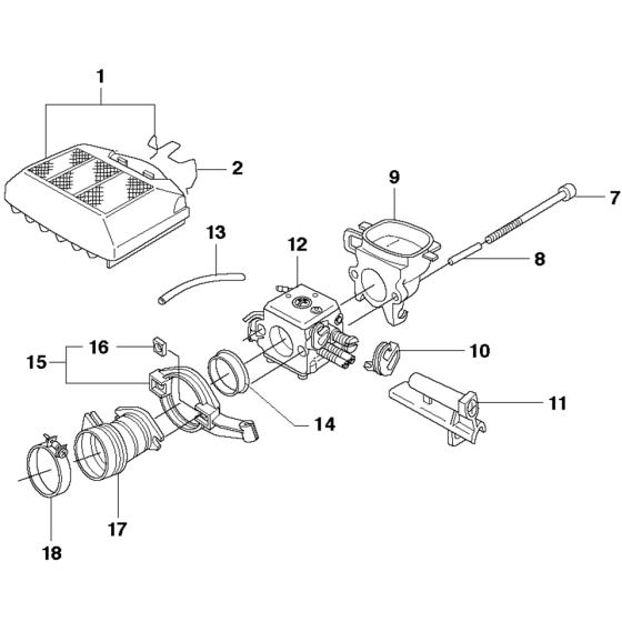 Carburetor & Air Filter Assembly For Husqvarna 362 Chainsaw 