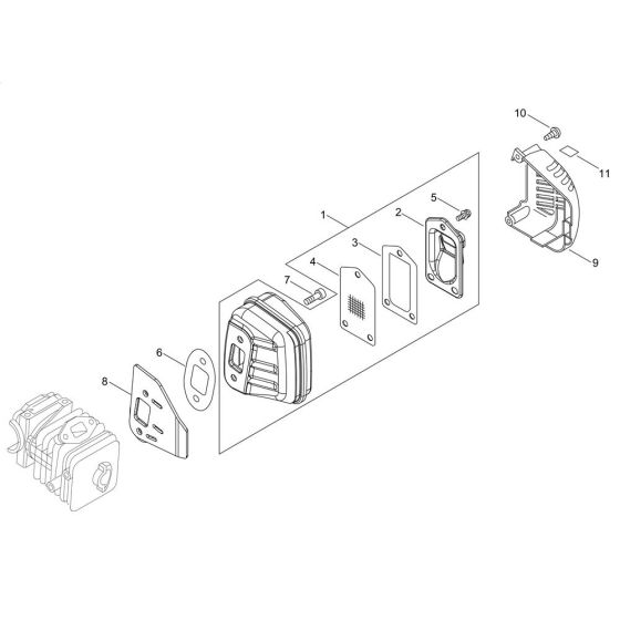 Muffler for Shindaiwa 362WS
