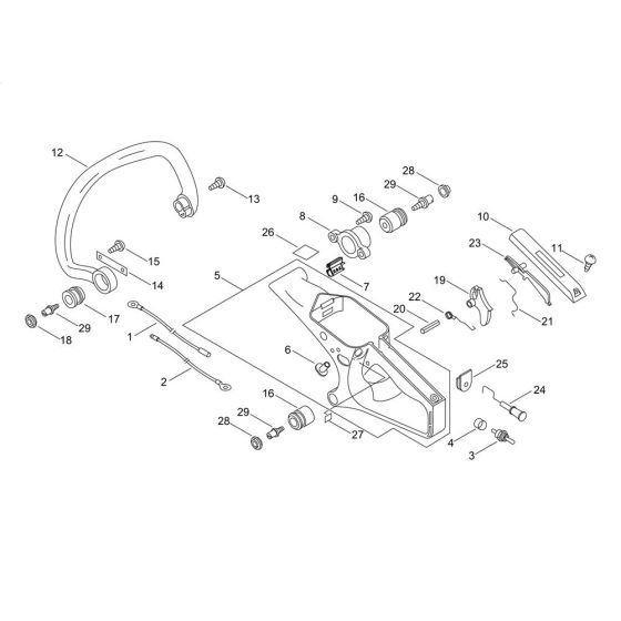 Shindaiwa 362WS Chainsaw Handle