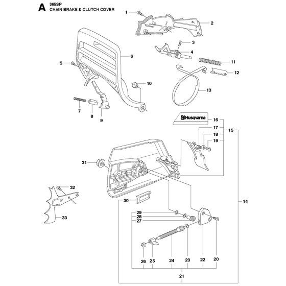 Chain Brake & Clutch Cover Assembly For Husqvarna 365 Chainsaw 