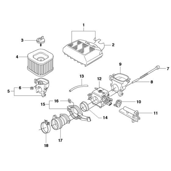 Carburetor & Air Filter Assembly For Husqvarna 365 Chainsaw 