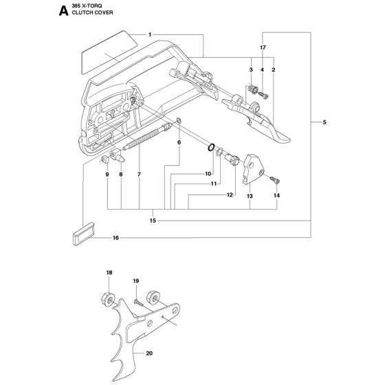 Clutch Cover Assembly For Husqvarna 365x-Torq Chainsaw 