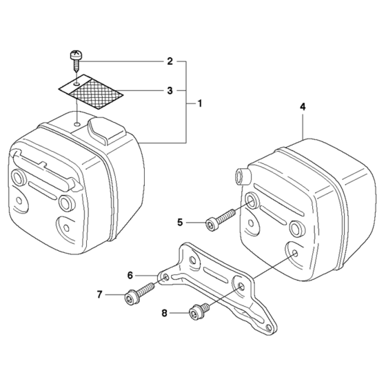 Muffler Assembly For Husqvarna 365x-Torq Chainsaw 