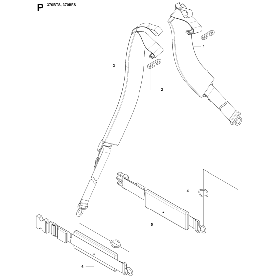 Harness Assembly for Husqvarna 370BFS Leaf Blower