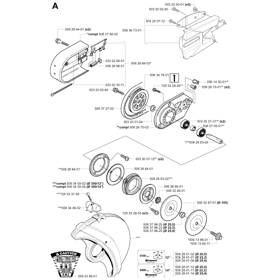 Cutting Arm & Blade Guard Assembly For Husqvarna 371K Disc Cutters