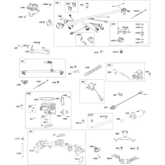 Intake Manifold Assembly for Briggs and Stratton Model No. 61E977-0003-J1 Vertical Shaft Engine