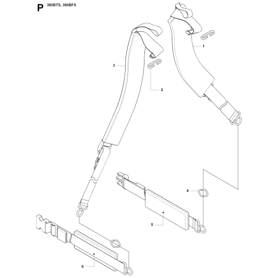 Harness Assembly for Husqvarna 380BFS Leaf Blower