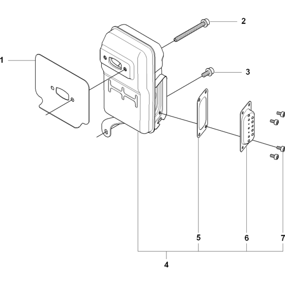 Muffler Assembly for Husqvarna 380BFS Leaf Blower