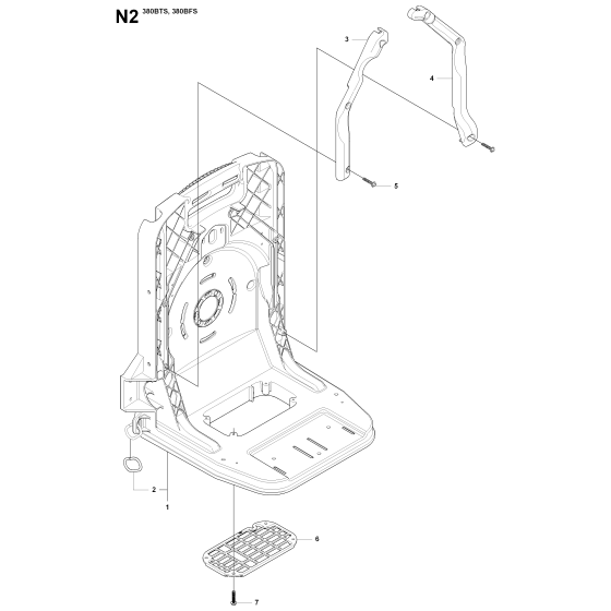 Frame-2 Assembly for Husqvarna 380BTS Leaf Blower