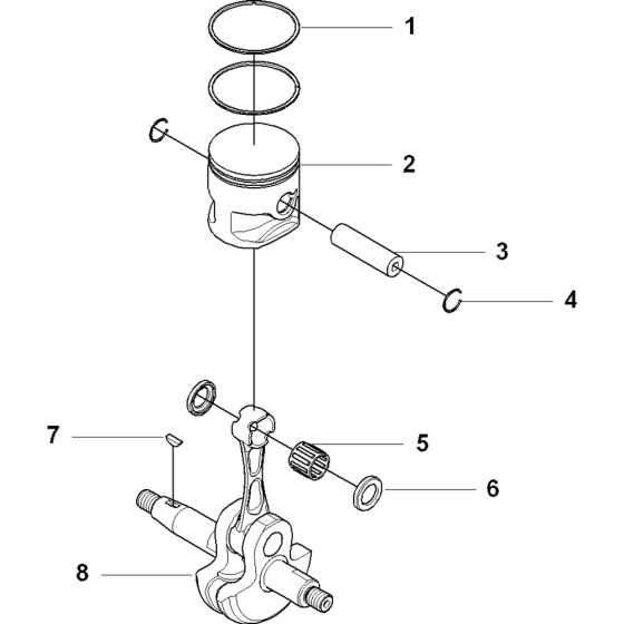 Crankshaft Assembly for Husqvarna 380BTS Leaf Blower