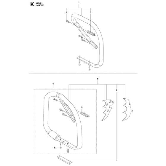 Handle Assembly For Husqvarna 390XP Chainsaw 