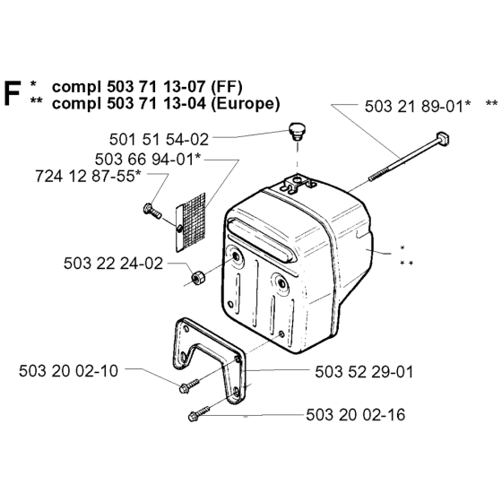 Muffler Assembly For Husqvarna 394XP Chainsaw 