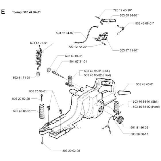 Fuel Tank Assembly For Husqvarna 394XP Chainsaw 