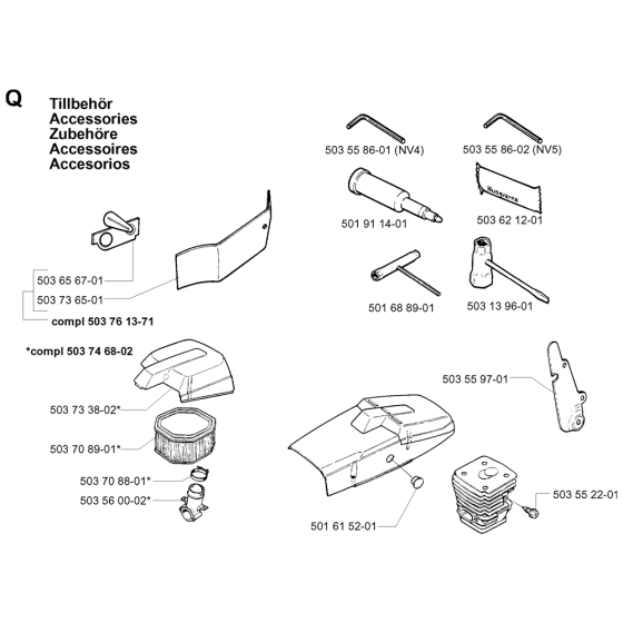 Accessories For Husqvarna 394XP Chainsaw 