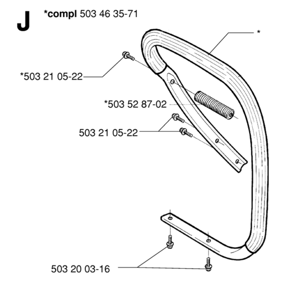 Handle Assembly For Husqvarna 395XP Chainsaw 