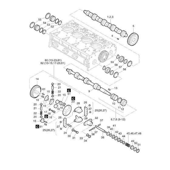 Camshaft Assembly for Hatz 3L40 Diesel Engine