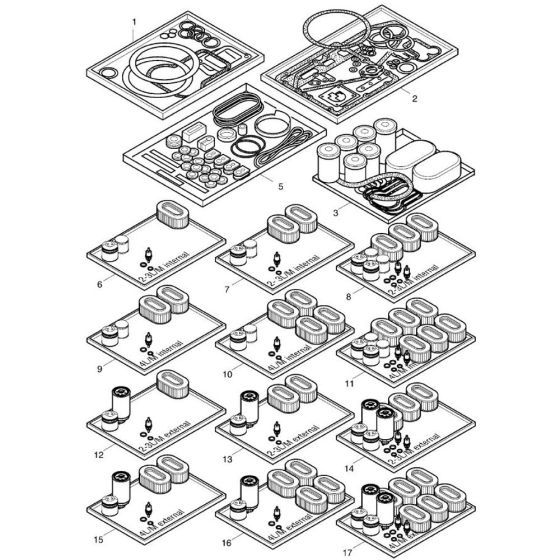 Spare Parts Kit Assembly for Hatz 3L41C Diesel Engines