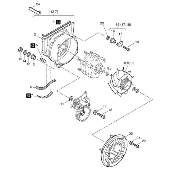 Blower Assembly for Hatz 3L41C Diesel Engines