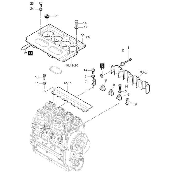 Air Ducting Assembly for Hatz 3L41C Diesel Engines