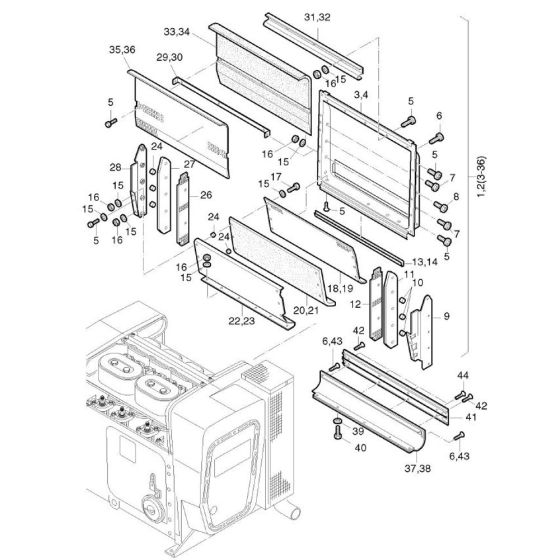 Capsule - Air Ducting Assembly for Hatz 3L41C Diesel Engines