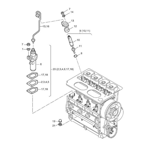 Hatz 3M40 Injection Equipment