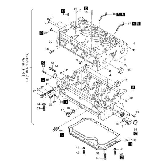 Crankcase for Hatz 3M40