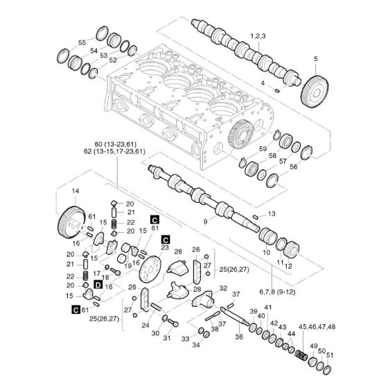 Camshaft, Governor, Timer