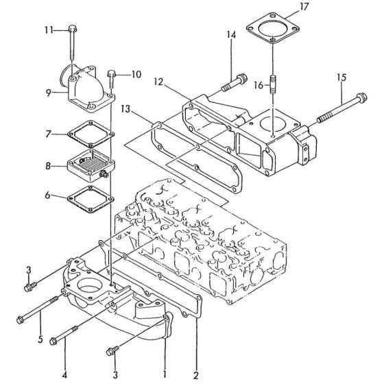 Yanmar 3TN100E-SMD Manifold