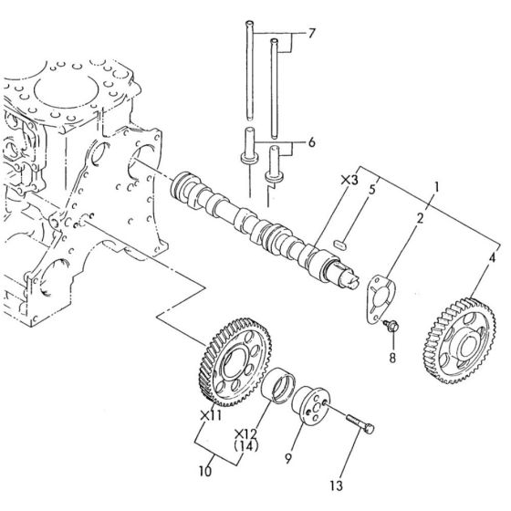 Camshaft, Driving Gear Assembly