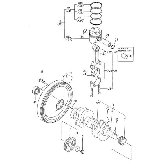 Crankshaft, Piston Assembly