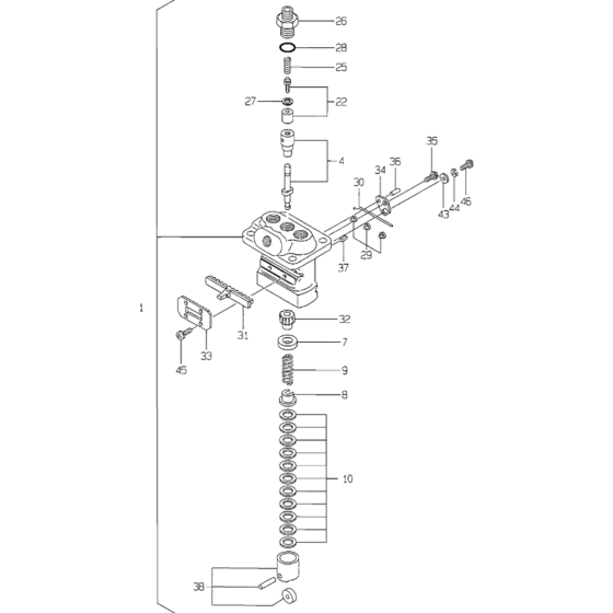 Fuel Injection Pump Assembly for Yanmar 3TNA72L Engine