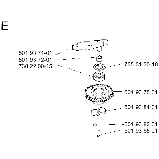 Gear Housing Assembly for Husqvarna 400 H Hedge Trimmers