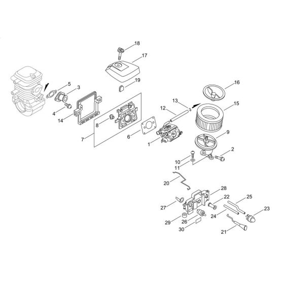 Intake for Shindaiwa 402S