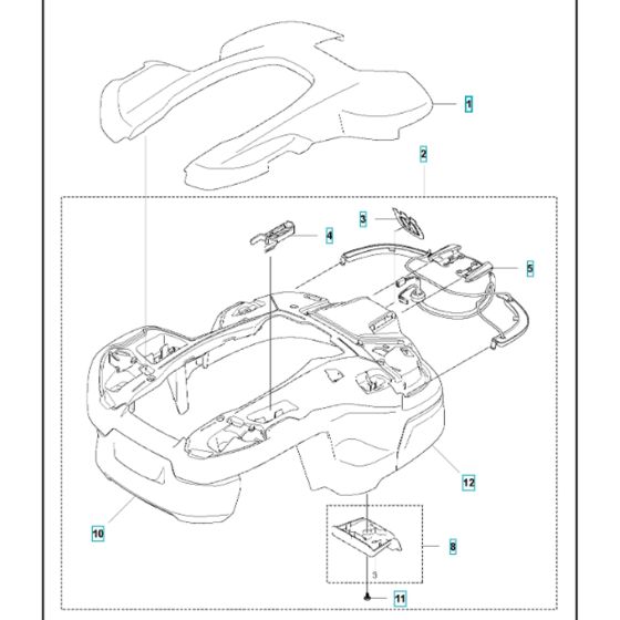 Cover Assembly for Husqvarna 405X