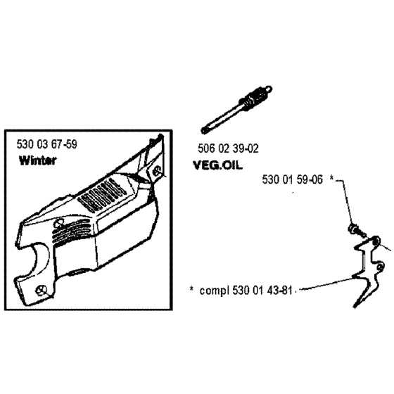 Accessories Assembly For Husqvarna 41 Chainsaw