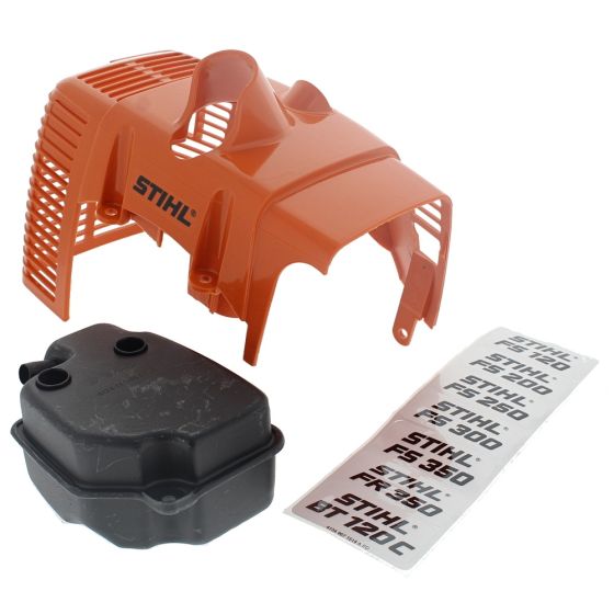 Muffler/Exhaust for Stihl FS120, FS120R Brushcutters - 4134 140 0652