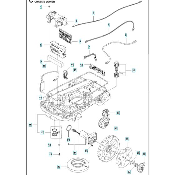 Lower Chassis for Husqvarna 415X