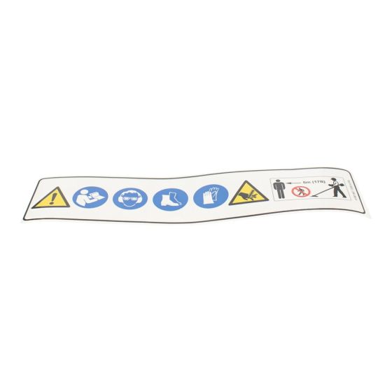Warning Pictogram for Stihl RG-KM KombiTool - OEM No. 4180 967 7200