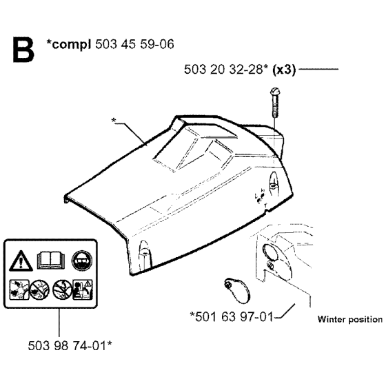 Cover Assembly For Husqvarna 42 Chainsaw