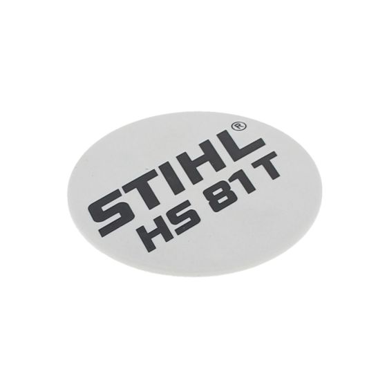 Model Plate for Stihl HS81T Hedgetrimmer - OEM No. 4237 967 1501