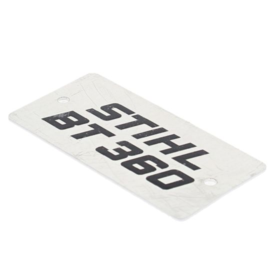 Model Plate for Stihl BT360 Auger - 4308 967 1500