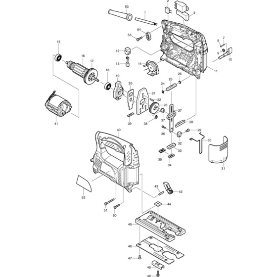 Main Assembly for Makita 4329 Jigsaw