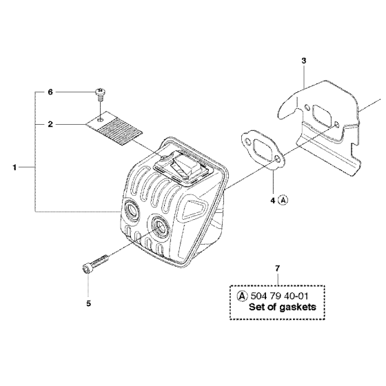 Muffler Assembly For Husqvarna 435 Chainsaw