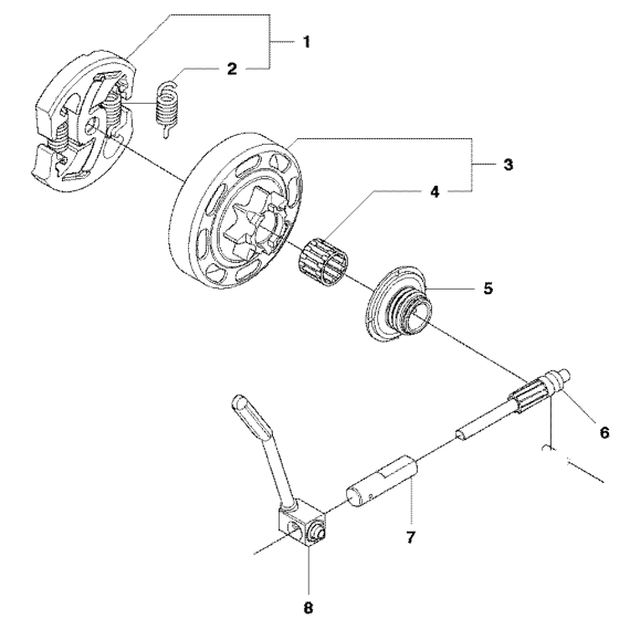 Clutch & Oil Pump Assembly For Husqvarna 435e Chainsaw